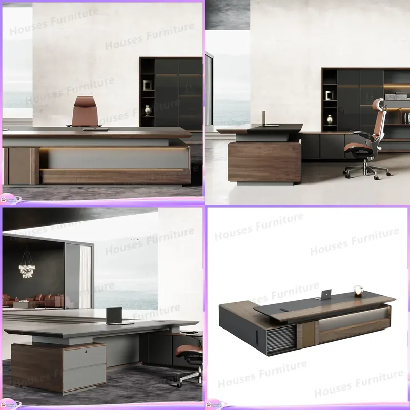 Office Furniture And Desks - Mesa Executiva de Luxo em Madeira