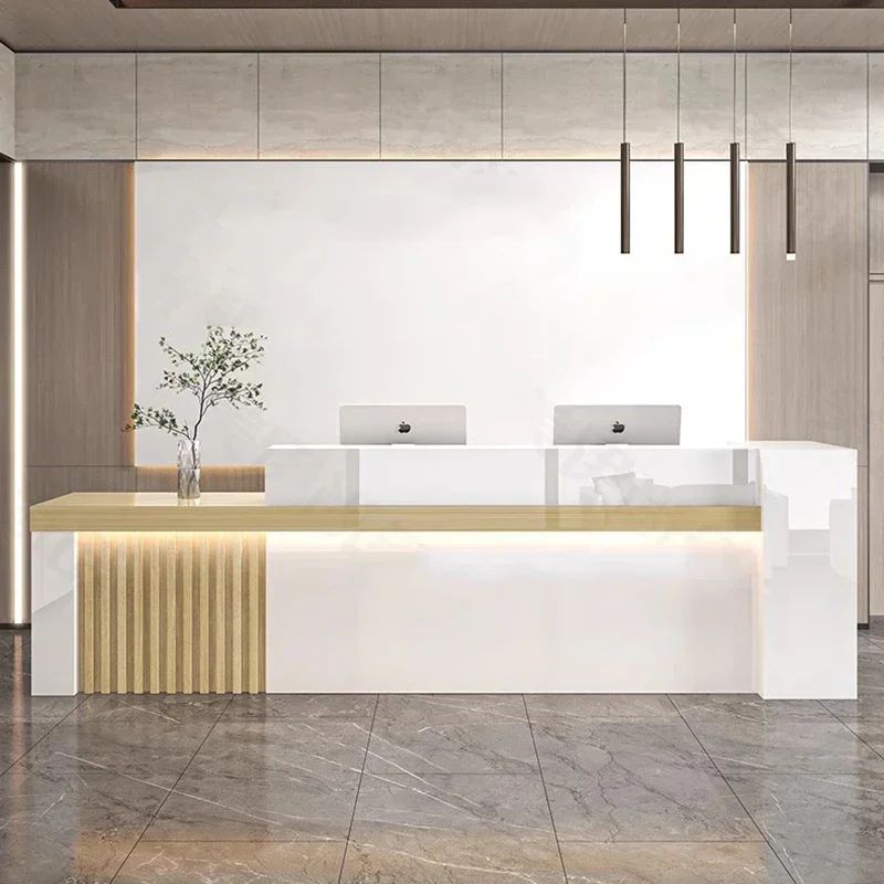 Office Furniture Bali - Balcão de Recepção de Luxo Nórdico,