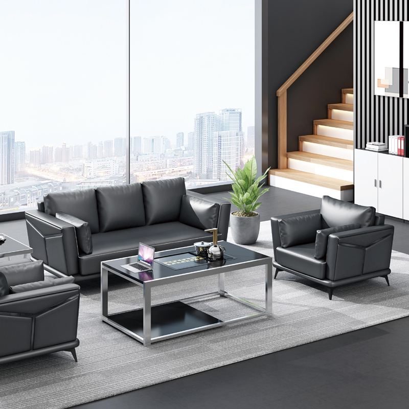 #   Conjunto de Sofás em Couro - Office Furniture Group avaliação e preço