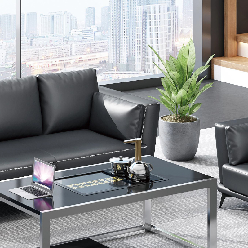 #   Conjunto de Sofás em Couro - Office Furniture Group avaliação e preço